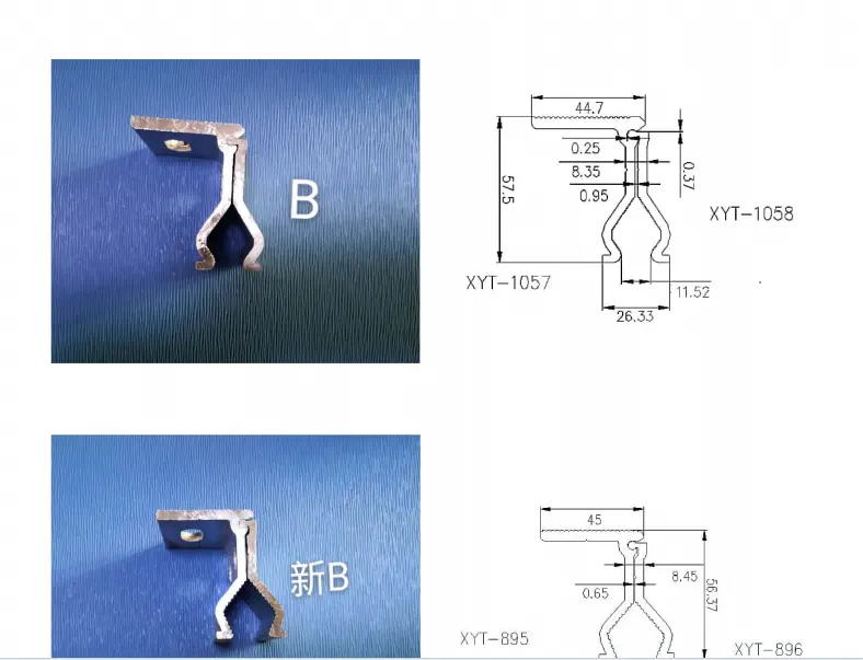 Klemme aus Aluminiumlegierung für Stehfalz-Dachprofile