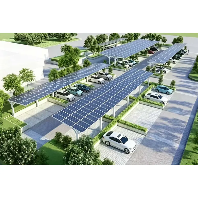 Quadratrohr-Solar-Carport-System